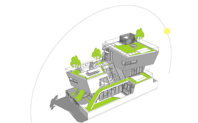 现在别墅装修流行极简风了!220㎡全屋大白墙,屋顶双露台看不腻
