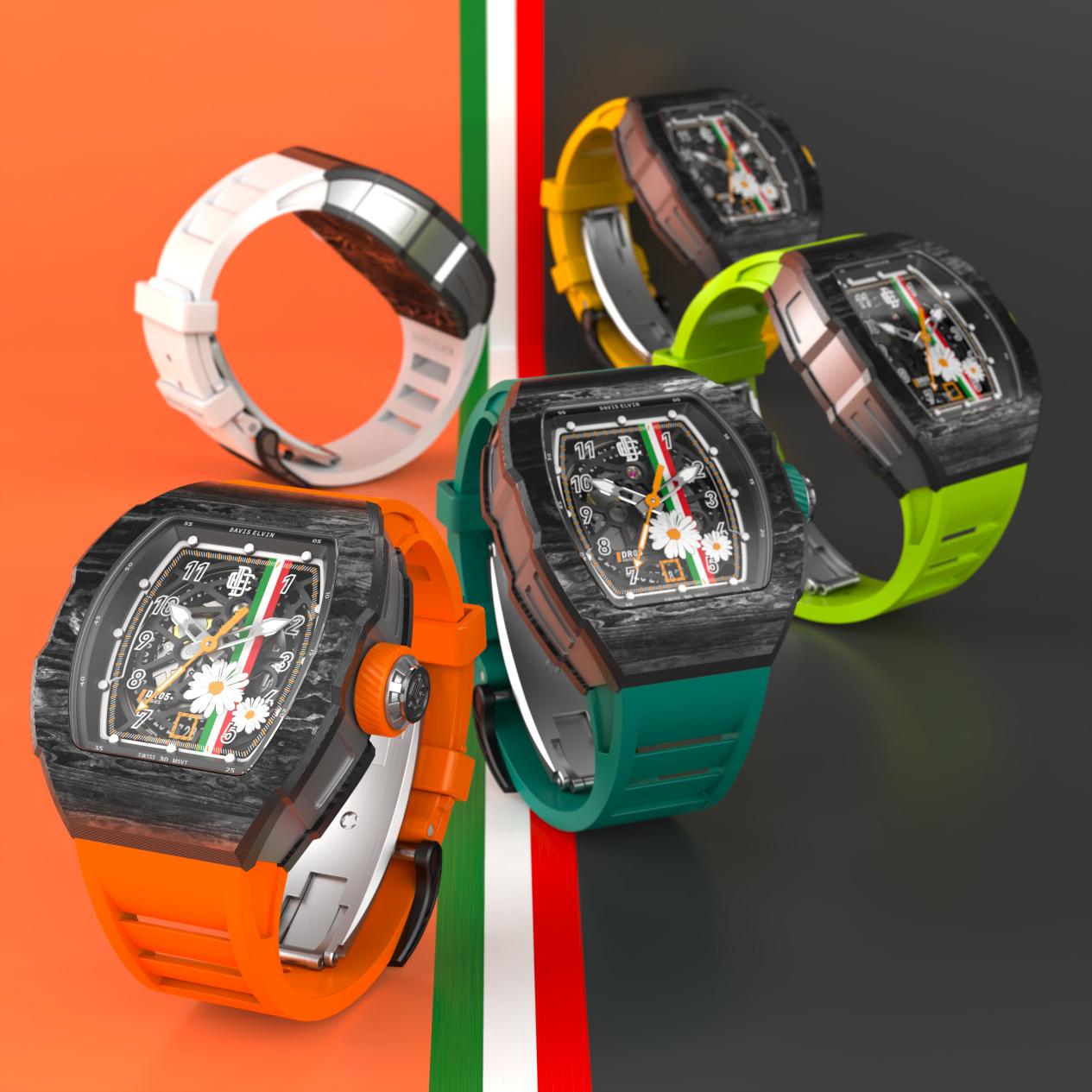 DAVIS ELVIN推出炫彩表带，你觉得哪个颜色最能代表夏天？