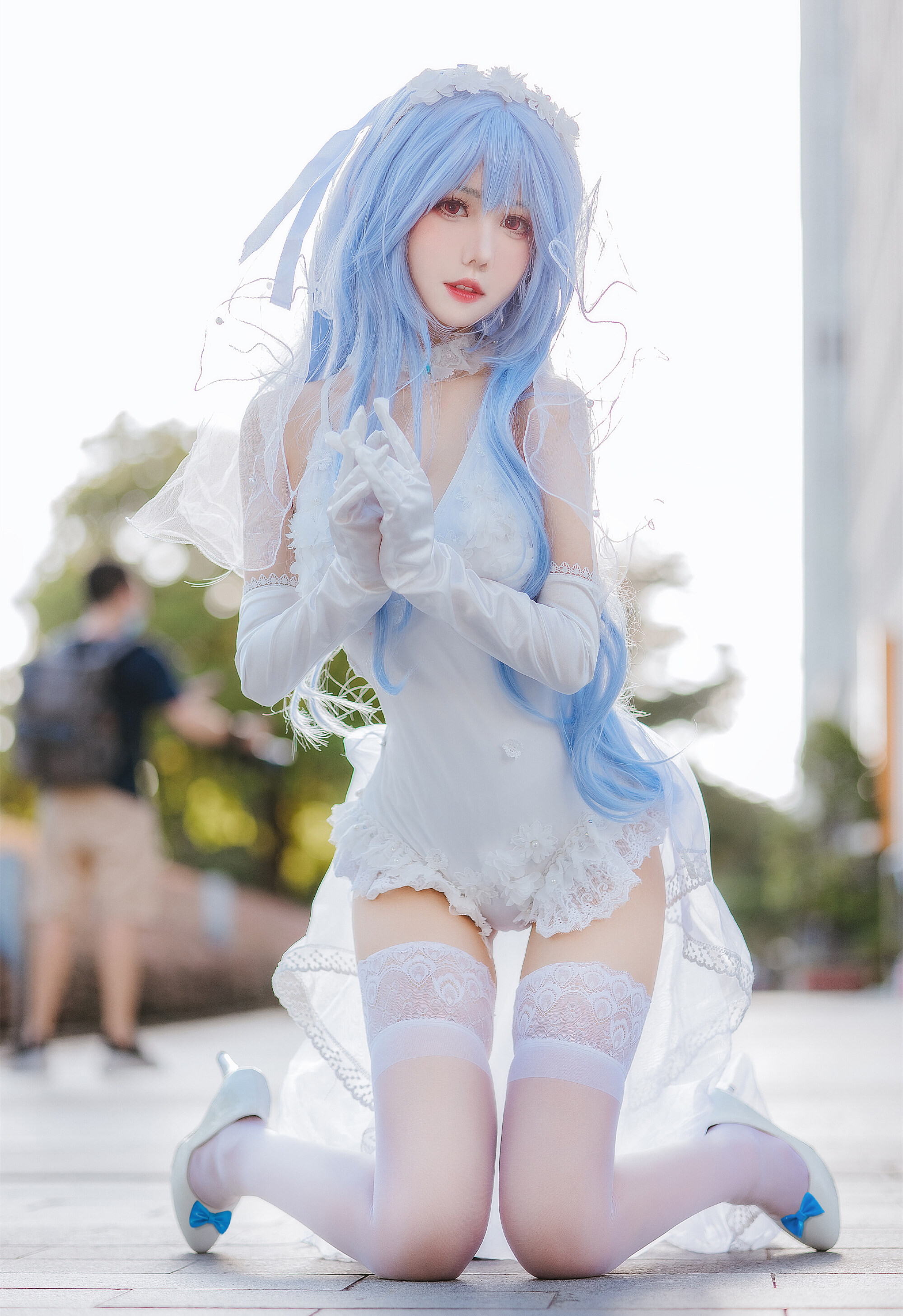 仙女月新世纪福音战士eva绫波丽同人花嫁白无垢cosplay4