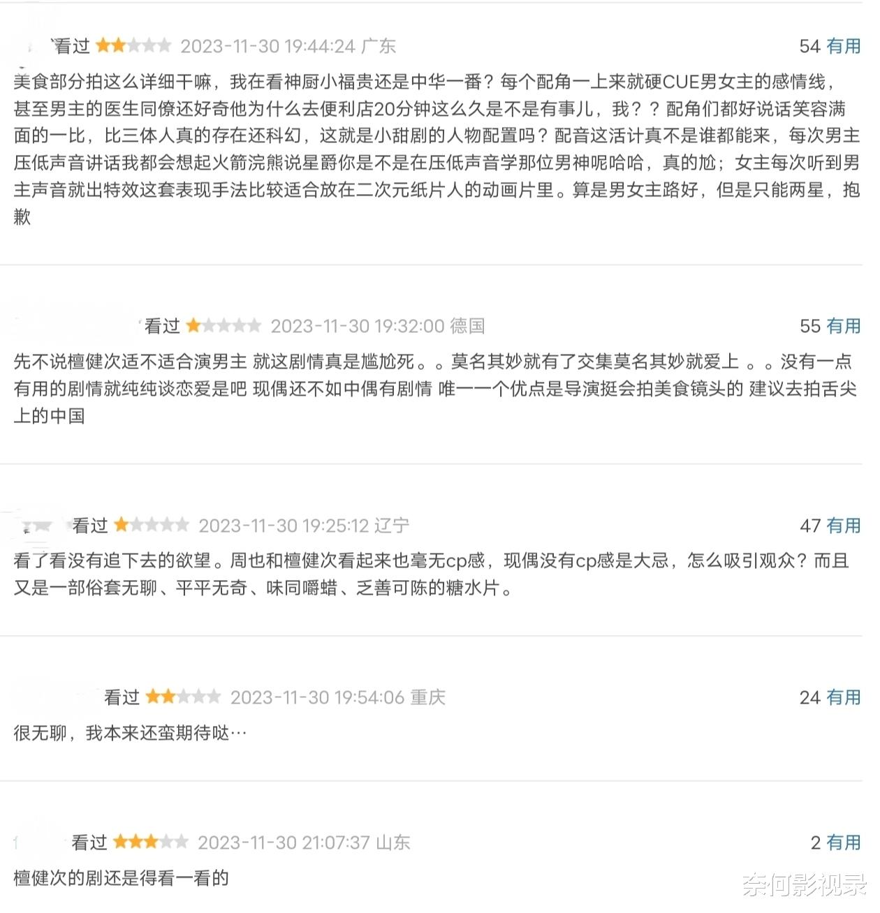 好家伙!檀健次《很想很想你》差评一片,观众差评理由出奇一致