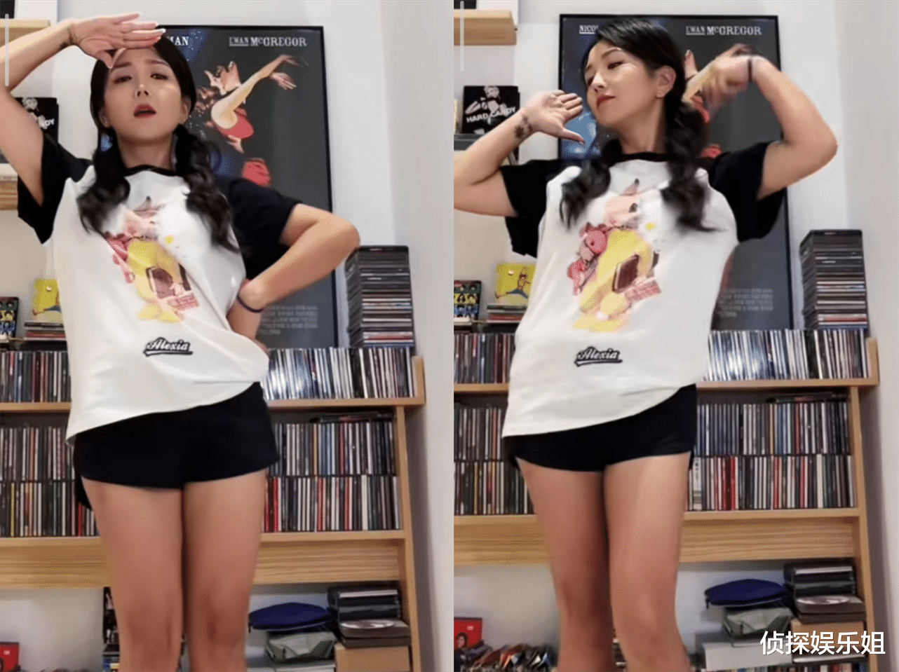 何洁瘦近70斤后秀身材,晒死亡角度自拍暴露身材短板,小粗腿抢镜