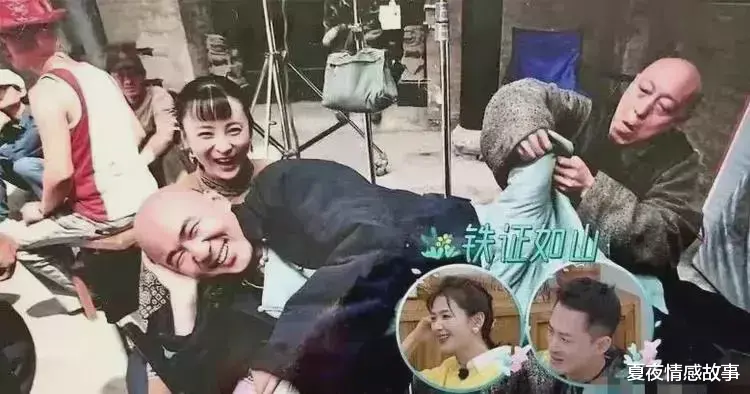 蒋勤勤|蒋勤勤坐着跟倪大红聊天,陈建斌走过去说:我要躺在你们腿上拍照