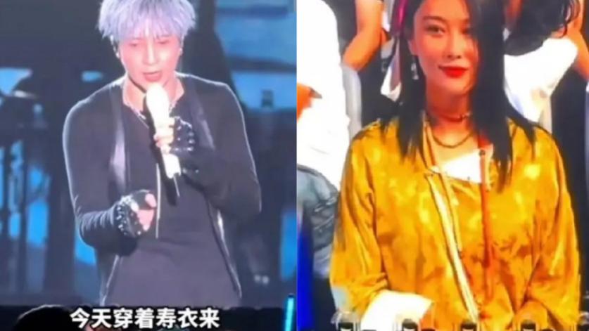薛之谦演唱会吐槽张馨予穿寿衣，场面尴尬，对方抬手一指缓解尴尬