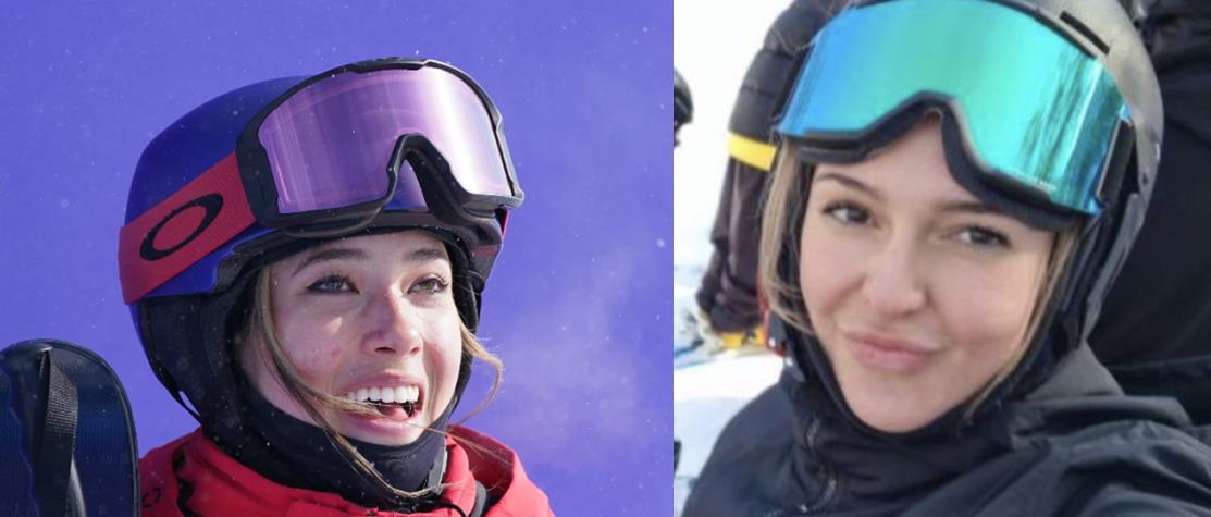 秦奋与谷爱凌疑现身奥地利,戴情侣款护具比剪刀手,身高被指155!