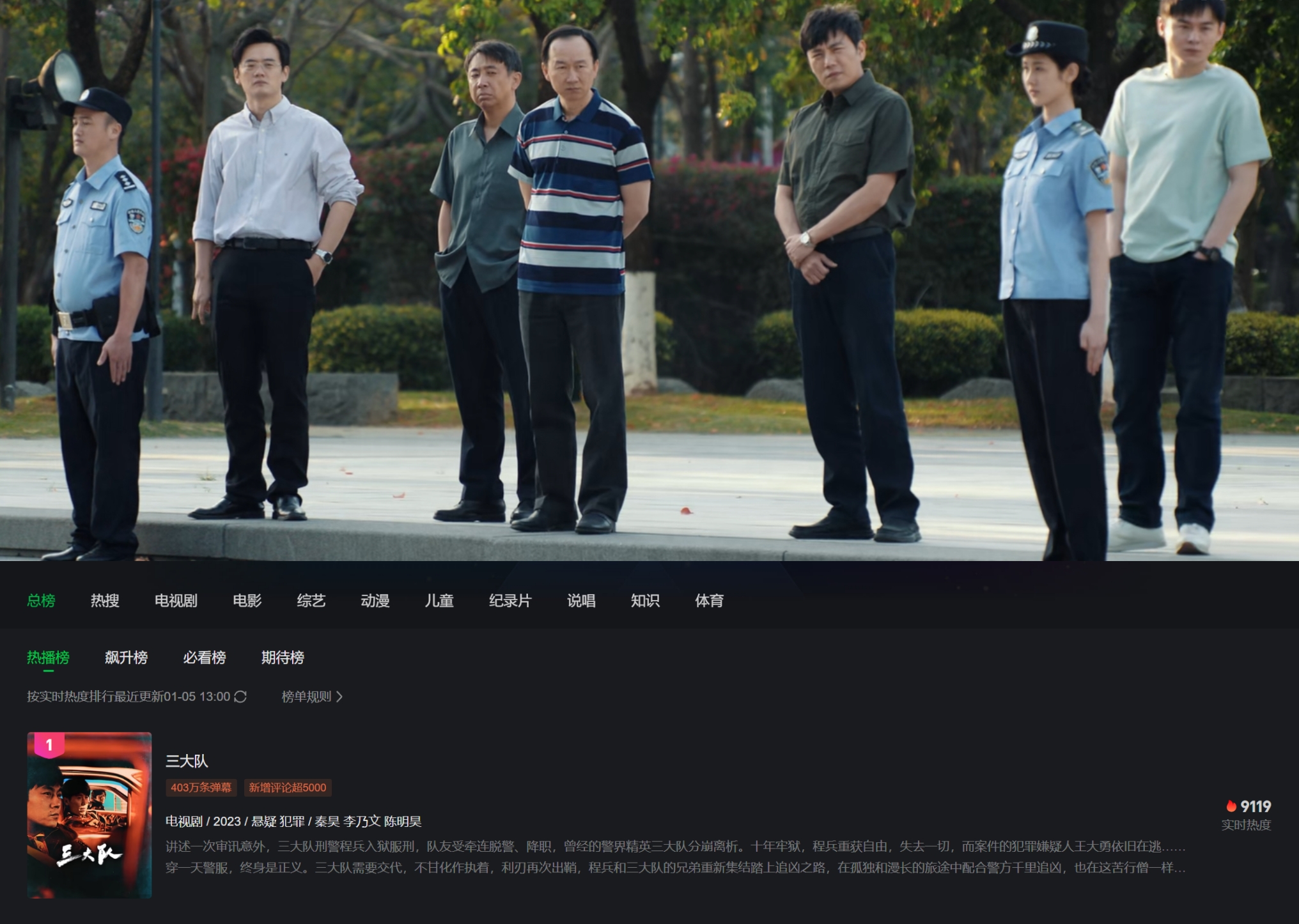 《三大队》演技排名:秦昊失手排第3,反派演成一根刺,不像演的