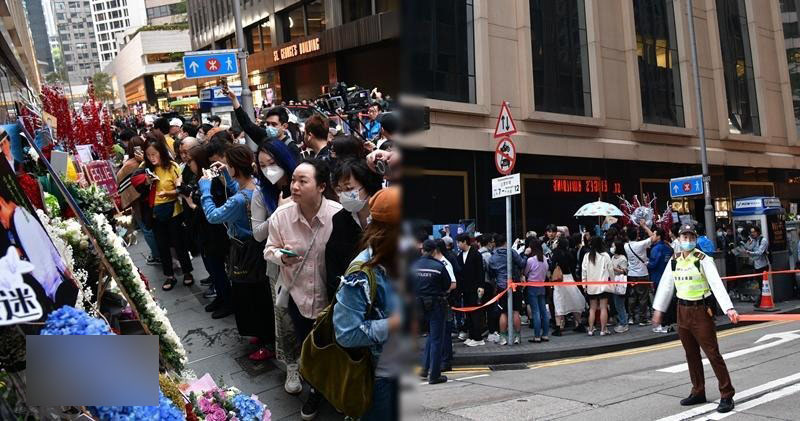 张国荣|张国荣悼念现场一片花海云集上千歌迷,黎明张卫健梁咏琪等人现身