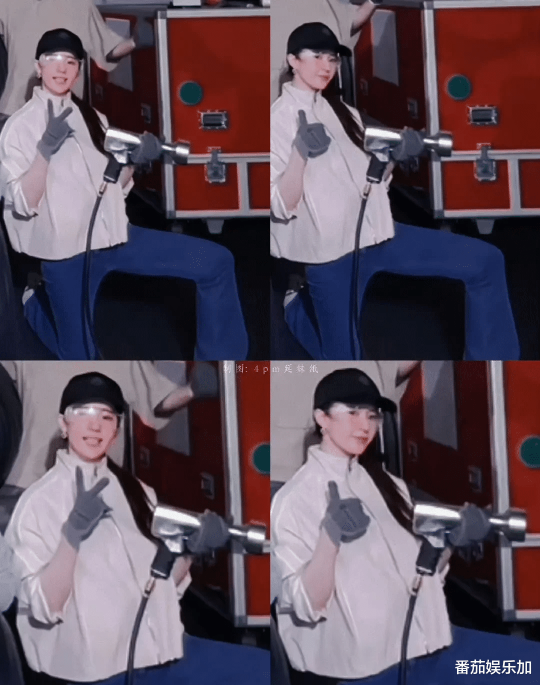 知名演员刘亦菲给赛车换轮胎，动作麻利8秒完成，工装又美又飒