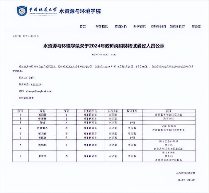 中国地质大学教师岗招聘引争议，多名领导子女通过初试