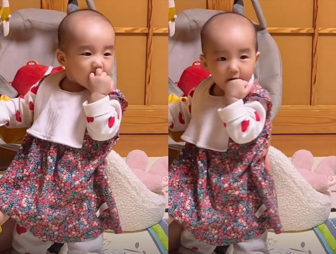 李亚鹏|海哈金喜晒女儿萌态，李亚鹏岳父罕见出镜，被赞比女婿还年轻帅气