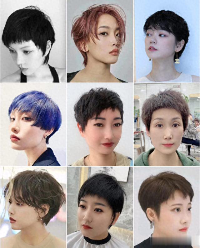 新时尚发型100多款,锯齿刘海挂耳短发波波头,漂亮发型全都有