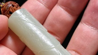 翡翠|清乾隆 和田玉籽料 松鹿同春 松鹿图 诗文 玉勒