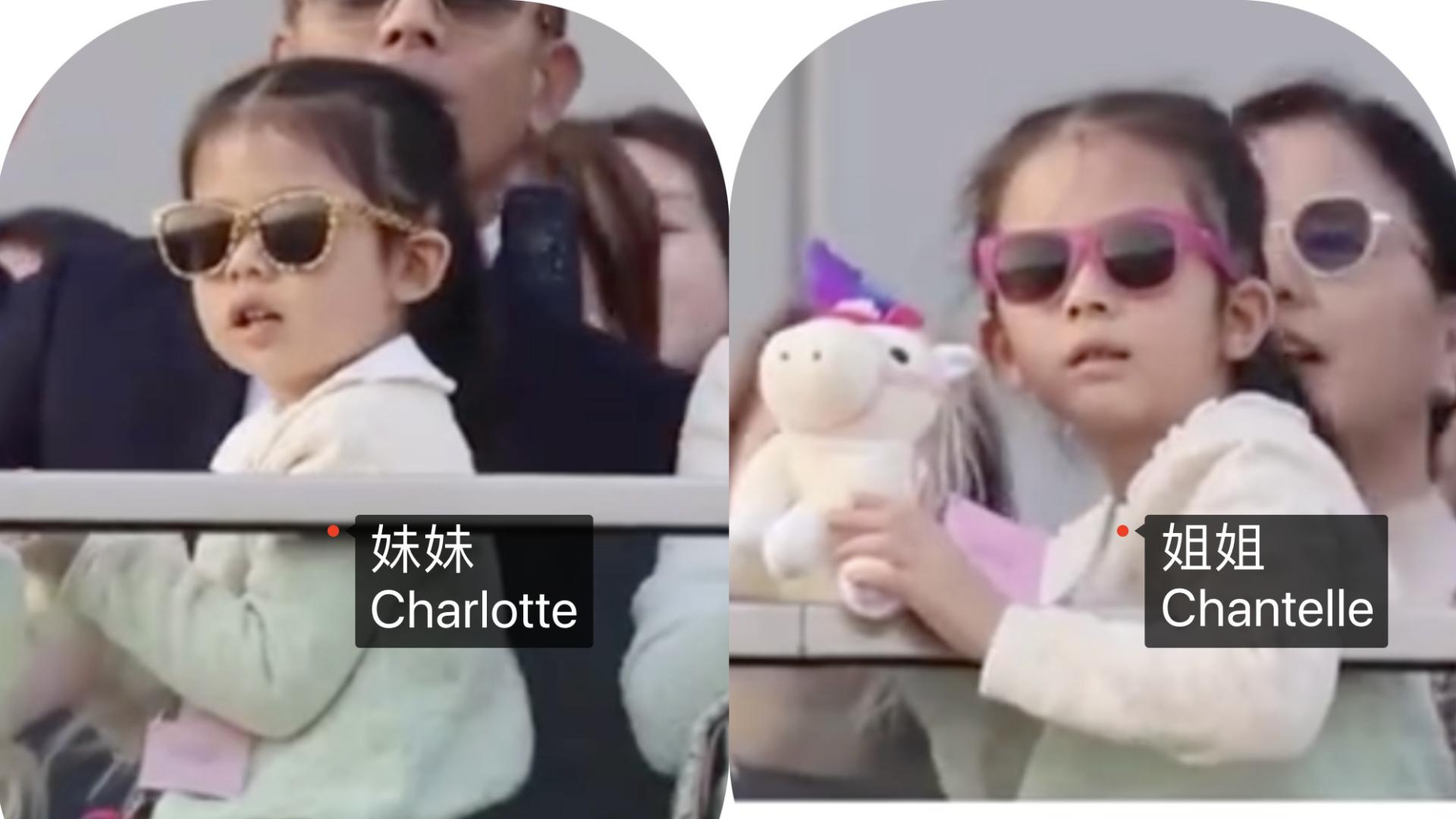 郭富城一家四口为爱驹打气，俩女儿像双胞胎颜值高，丈母娘同行