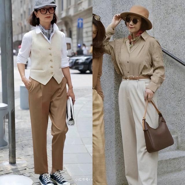 65岁刘莉莉亲身示范:发剪短、衣穿松、配丝巾,到老都是一枝花