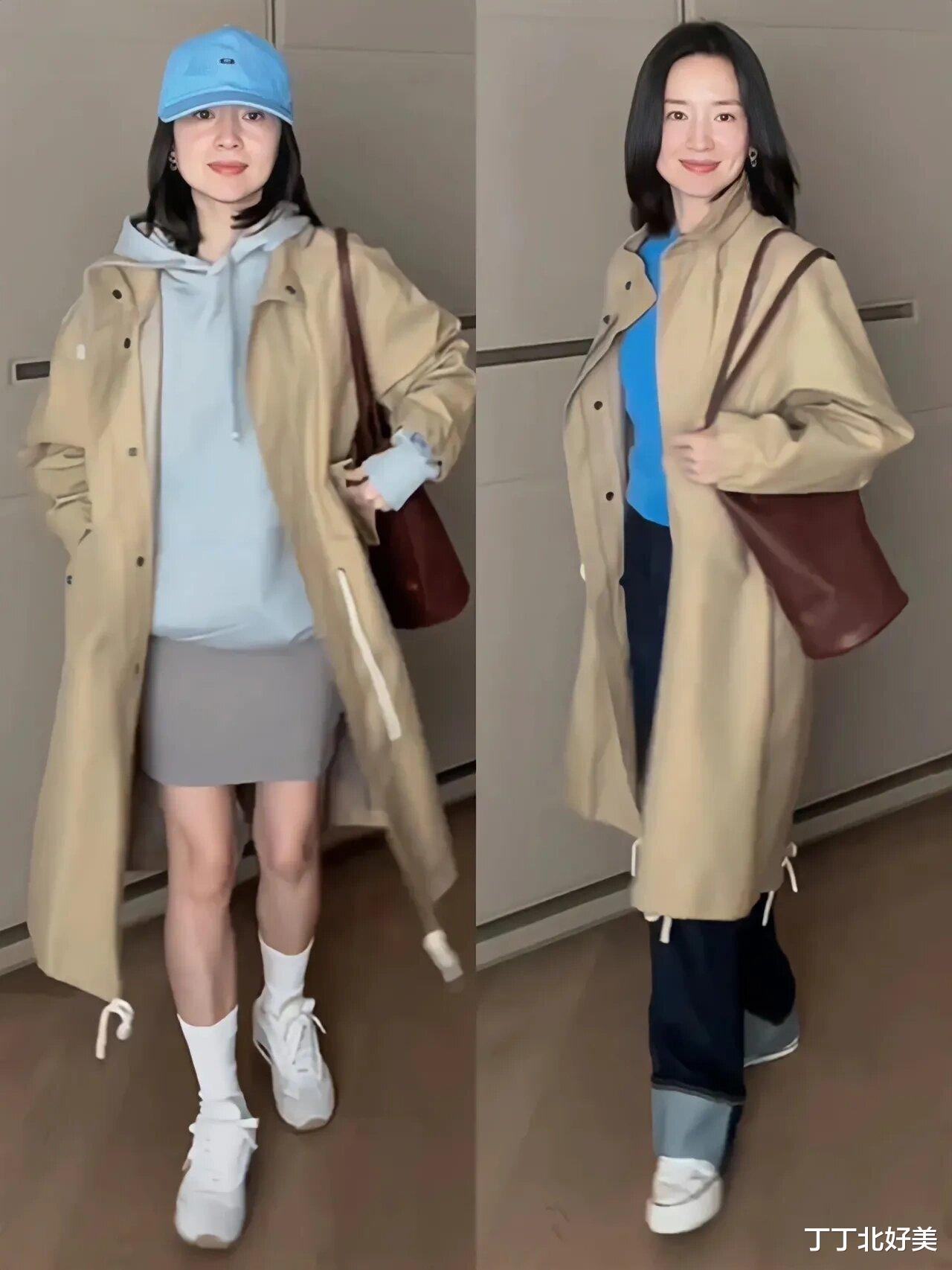 董洁带火了一种减法穿搭:色不过三、穿裤不穿裙,减龄效果太明显