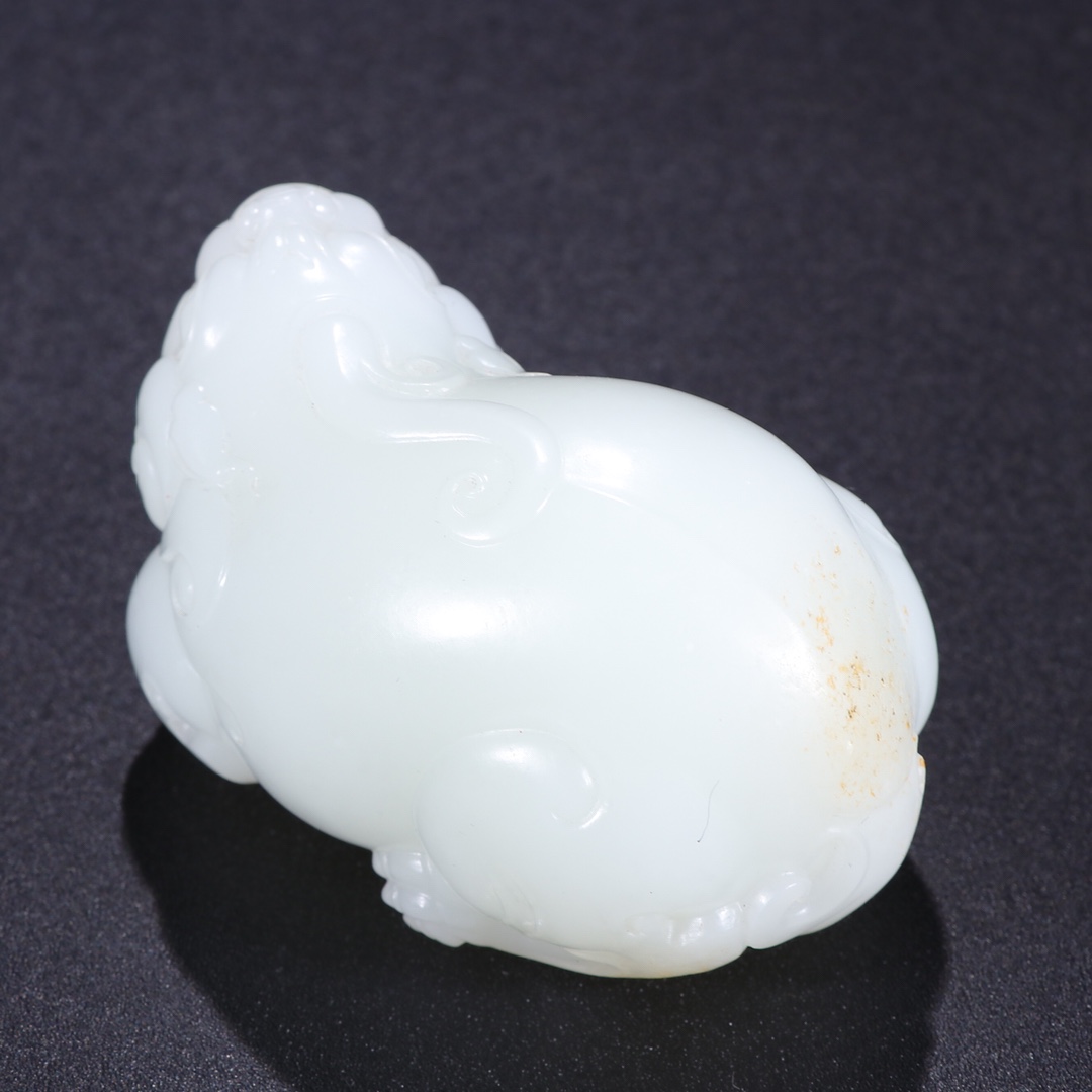 紫砂|回流【和田玉 招财貔貅 摆件】