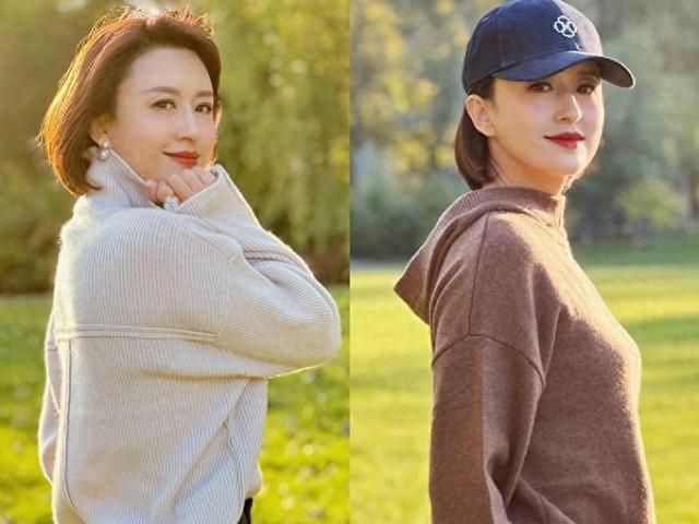 看44岁张蕾和55岁周涛，才发现：发不过肩、裙不上膝，更优雅得体