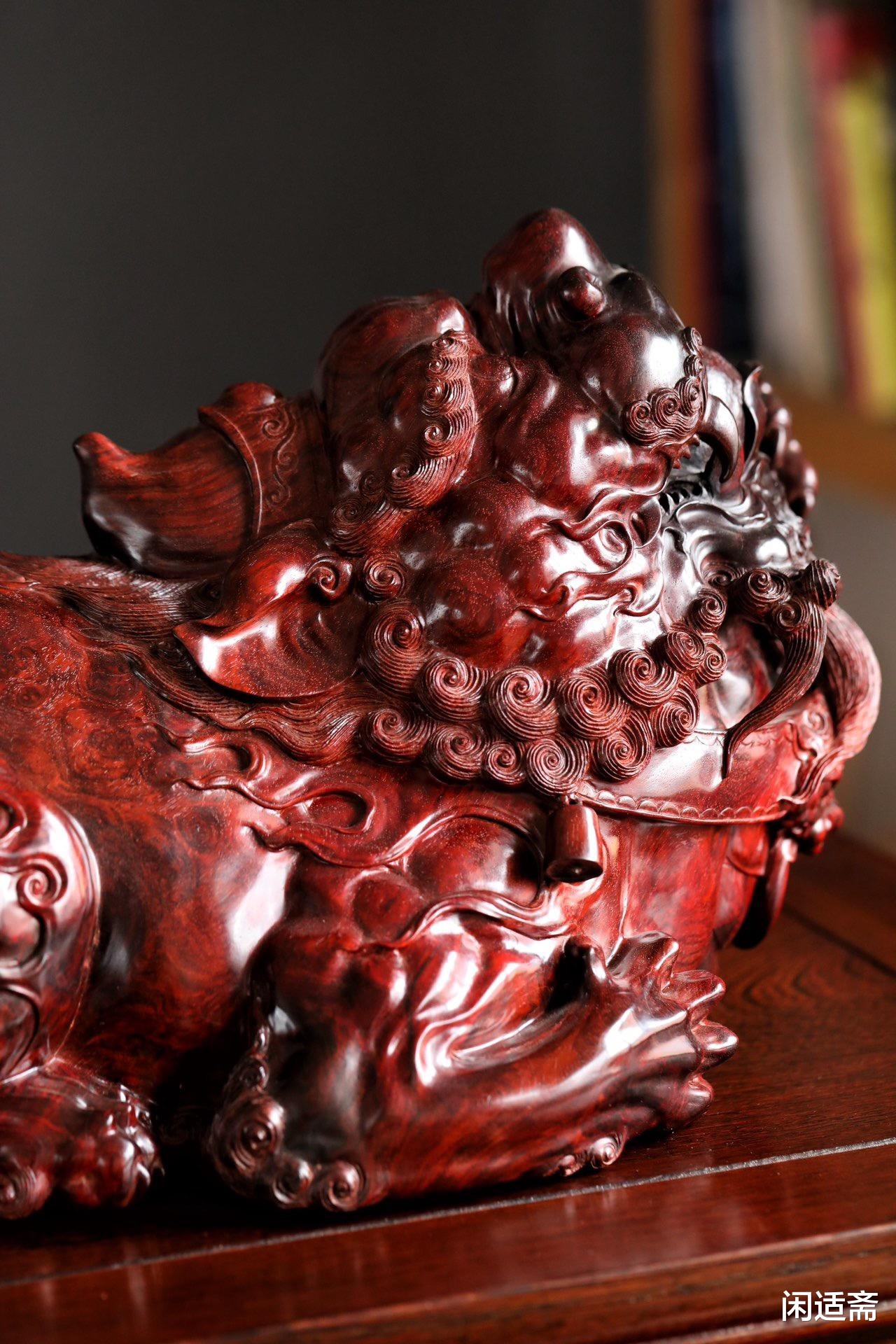 小叶紫檀|小叶紫檀，招财进宝，大貔貅