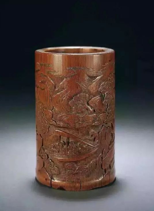 雕刻|竹子呀？还以为是犀角的！老珠子包浆太美了