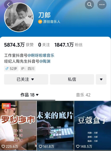 作品被限流、账号脱粉近2万，这次打压刀郎的不是那英，而是他