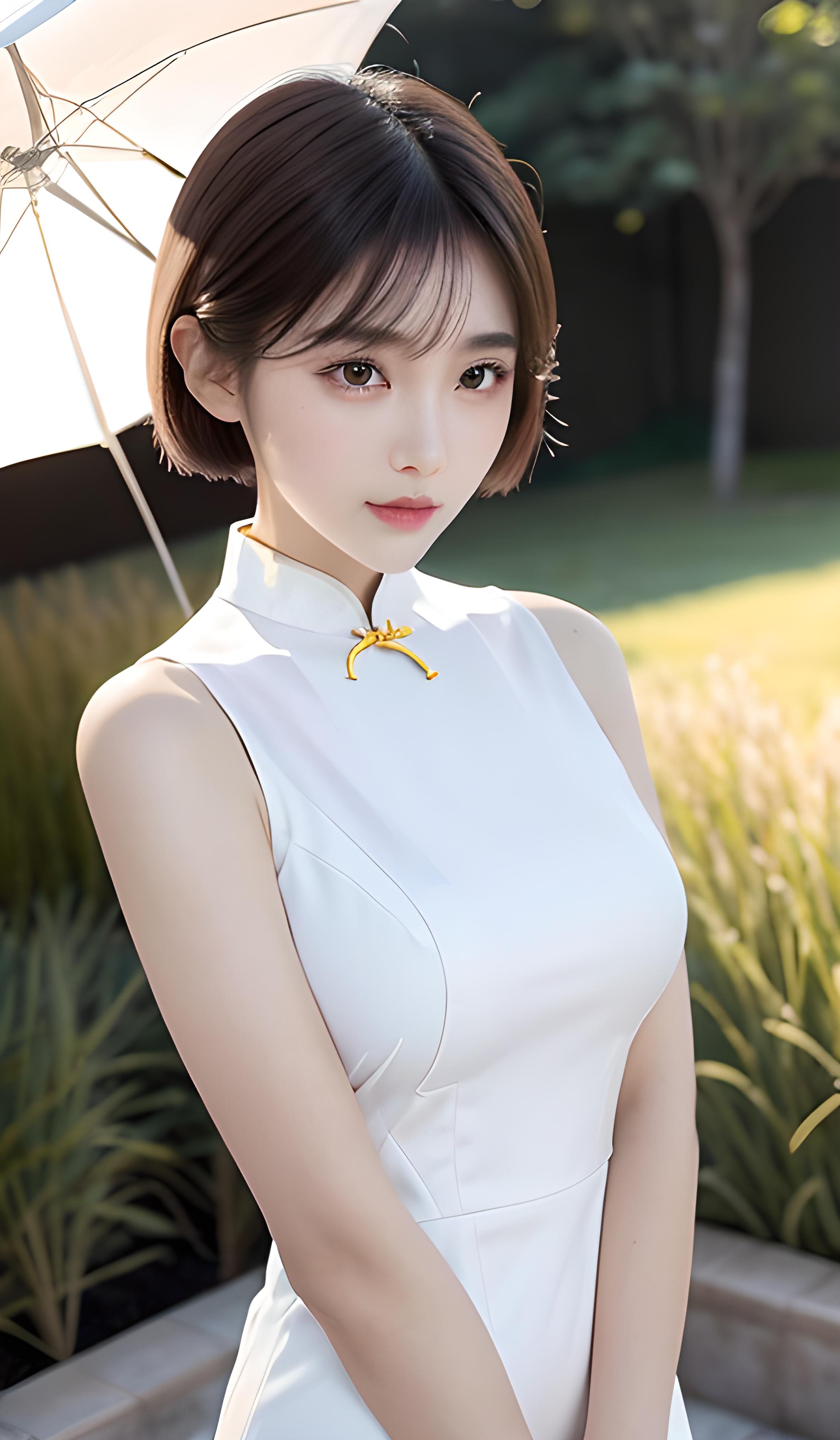 旗袍 短发旗袍新晋女神，完美诠释东方韵味！