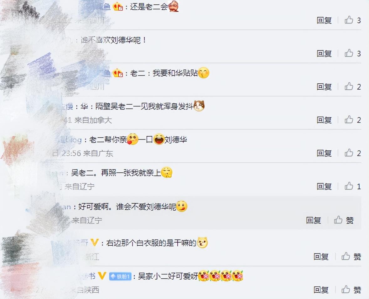 刘德华|刘德华半蹲与吴京一家合影，吴老大全程高冷脸，弟弟偷亲华仔萌翻