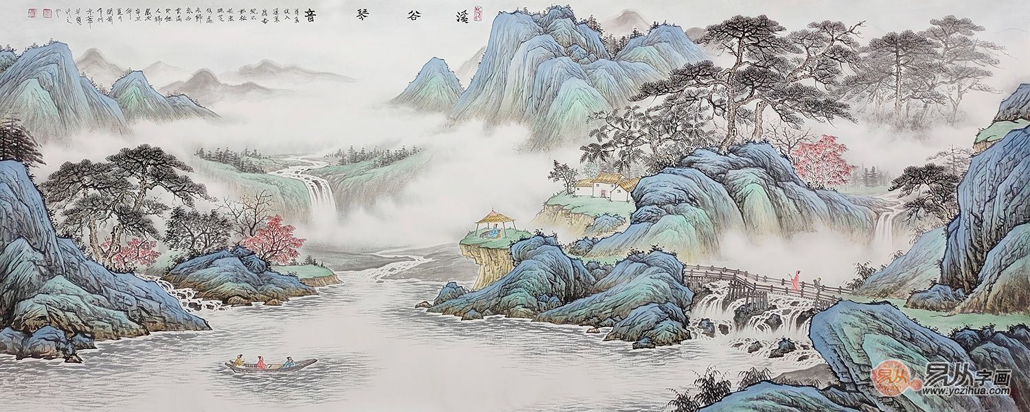 招聘|黄开前山水画作品 装饰办公室 打造高雅氛围