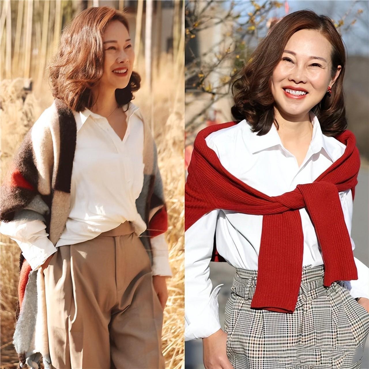 被朱琳的老年状态惊艳了,穿衣素淡,头发微卷,七十岁也高级优雅