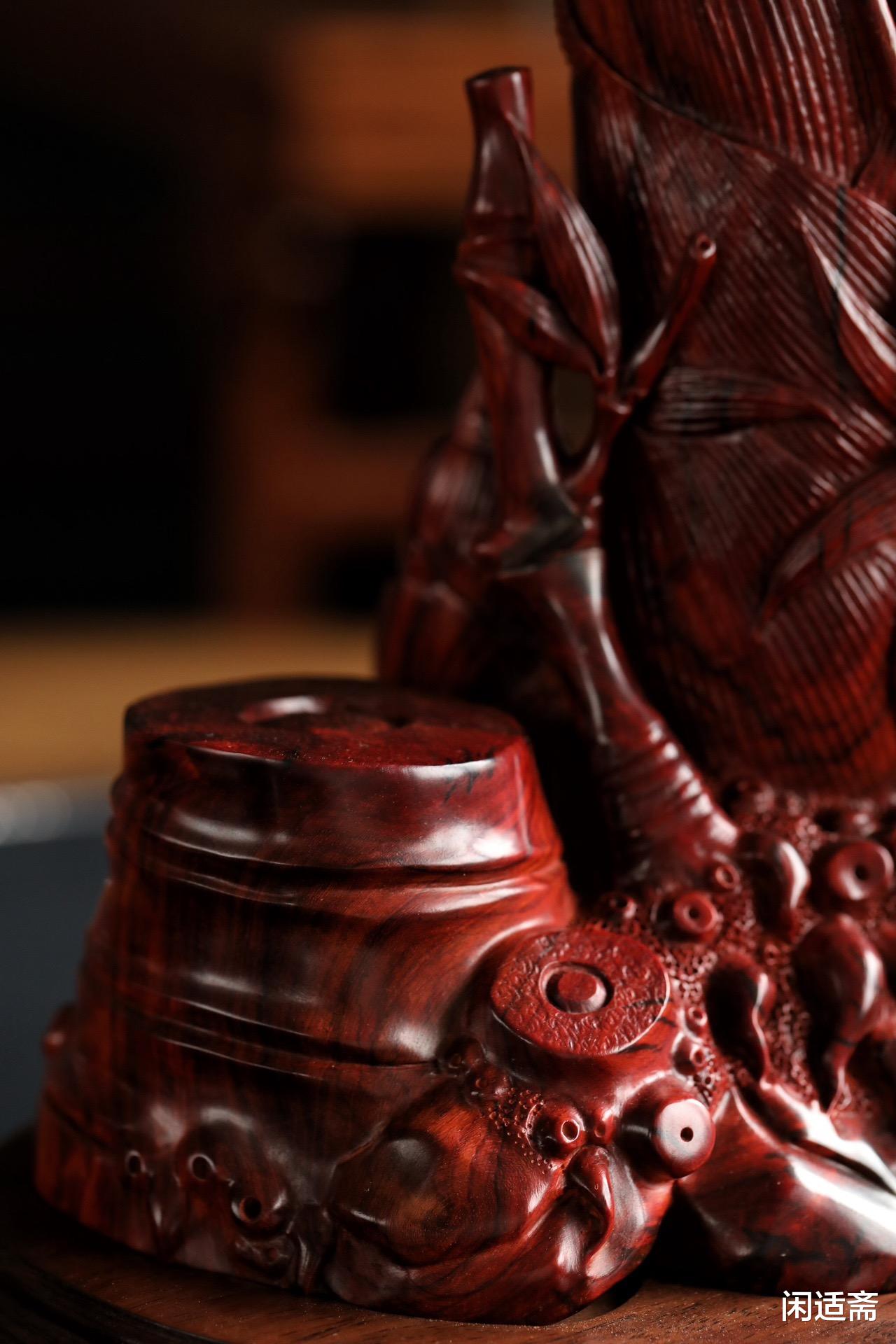 春笋|崭露头角，一鸣惊人，紫檀仿真雕，春笋