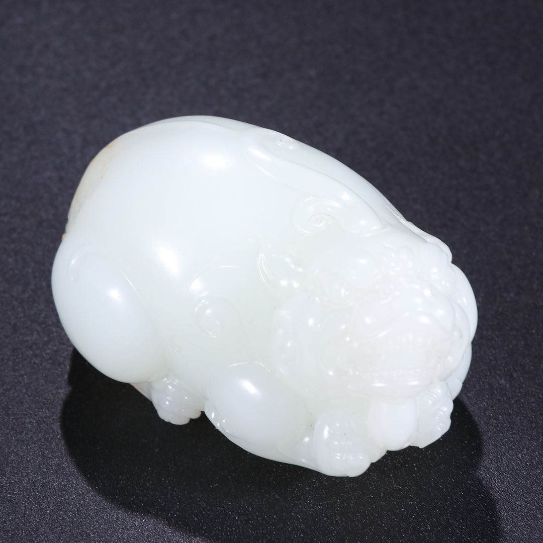 紫砂|回流【和田玉 招财貔貅 摆件】