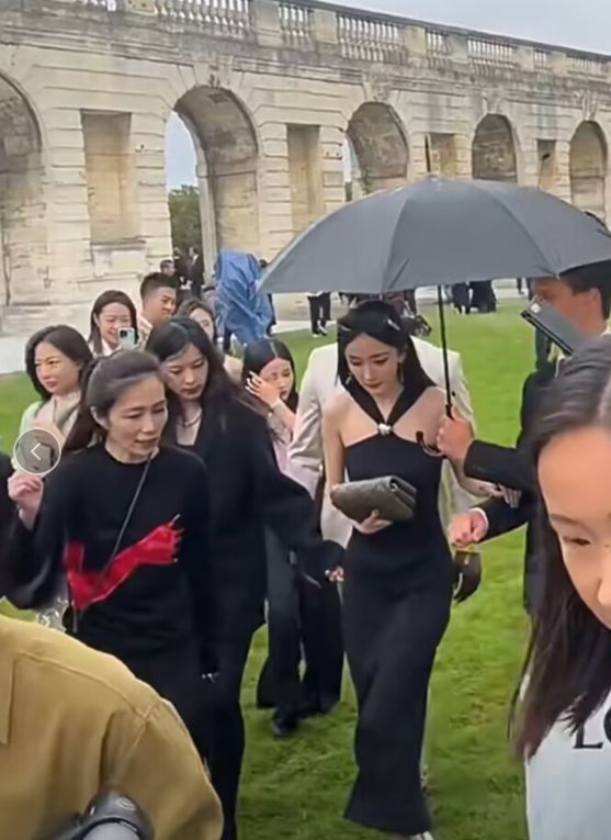 杨幂巴黎时装周近照翻车，泪沟法令纹太抢镜，生图暴露真实年龄