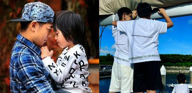 林志颖|林志颖晒牵儿子看海照，12年对比感慨时光如梭