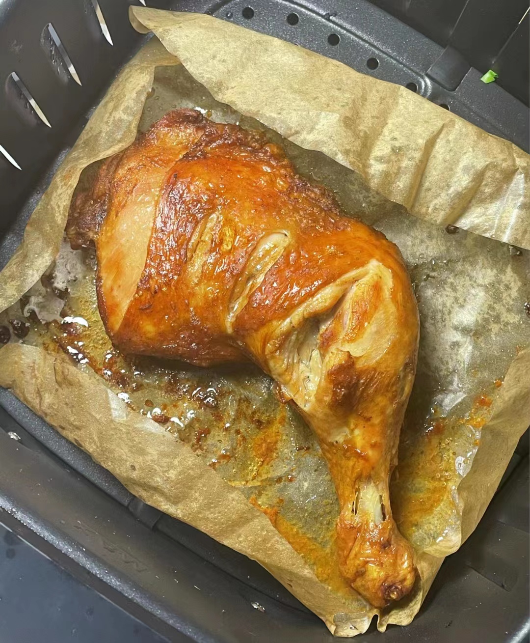 烤鸡|用这个配方烤鸡全腿,色泽诱人,鲜嫩多汁,比买的香多了