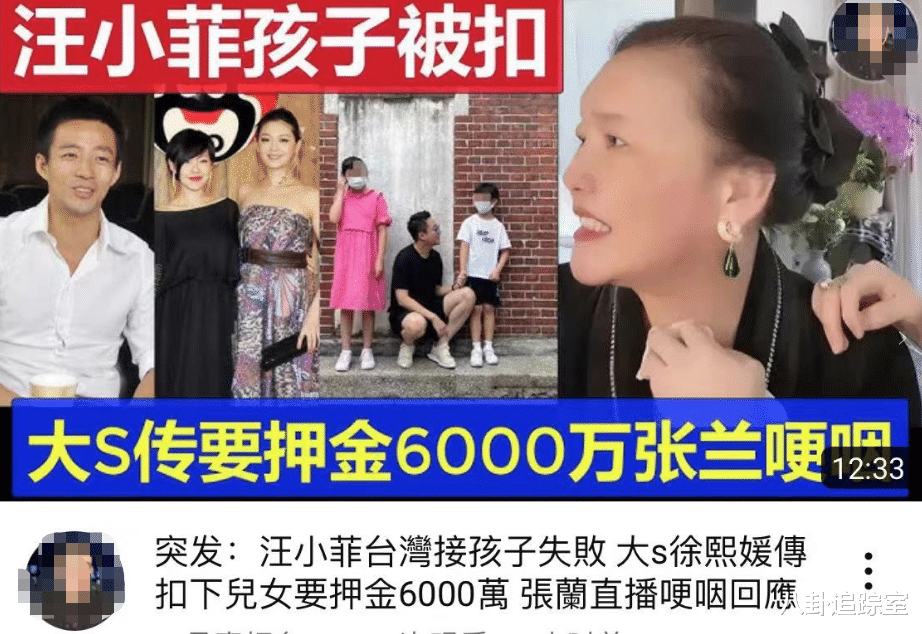 台媒曝汪小菲接娃生变，大s要6000w欲控麻六记，张兰无奈拒娃归