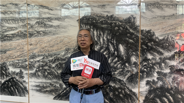 山水画|长河追日——靳文艺山水画作品展新闻发布会在京成功举办