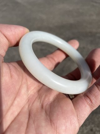 和田玉籽料|一级白玉手镯