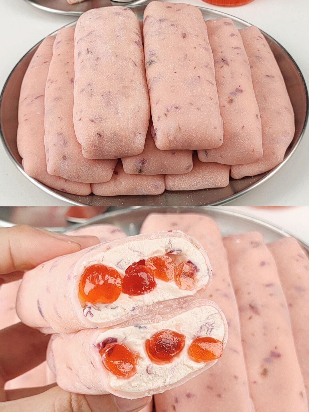 奶酪|糯叽叽的玫瑰啵啵奶酪麻薯条，香甜可口，一口下去还拉丝