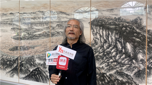 山水画|长河追日——靳文艺山水画作品展新闻发布会在京成功举办