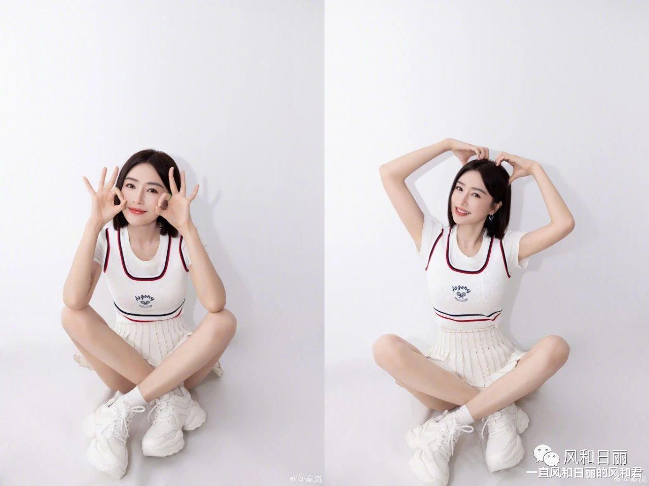 秦岚刚过完44岁生日,一身百褶短裙超减龄,事业爱情双丰收,春风得意