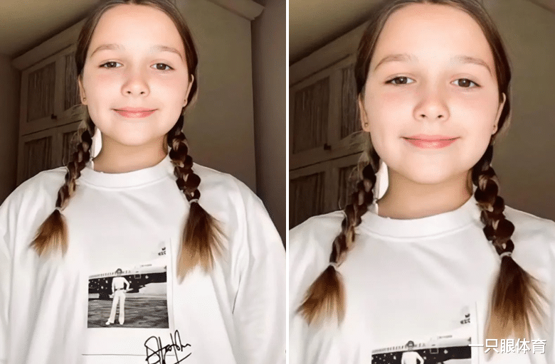 哈珀·贝克汉姆|11岁小七变美了,皮肤白皙!麻花辫好可爱,精致五官似贝克汉姆