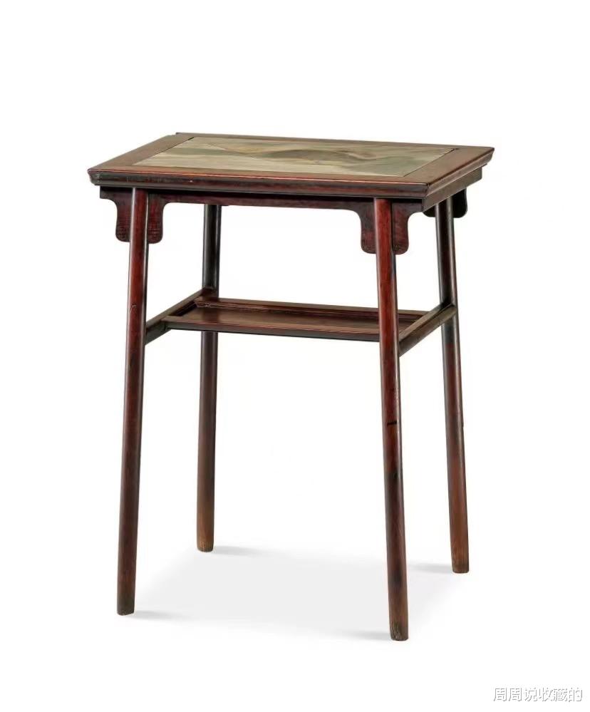 海南黄花梨|4200万，海南黄花梨嵌云石平头案落锤