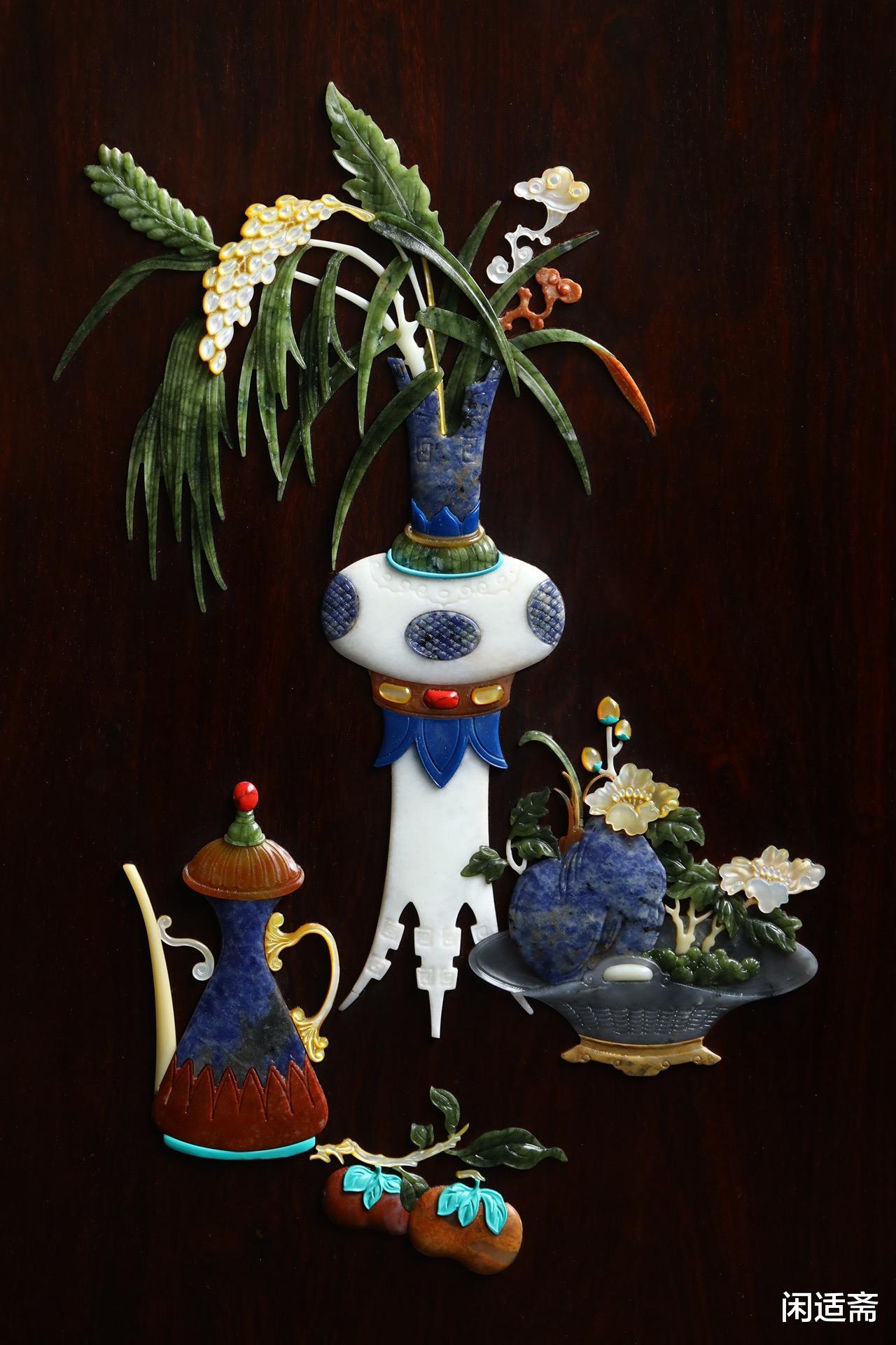 老物件|小叶紫檀,百宝博古图,宋式亮格柜