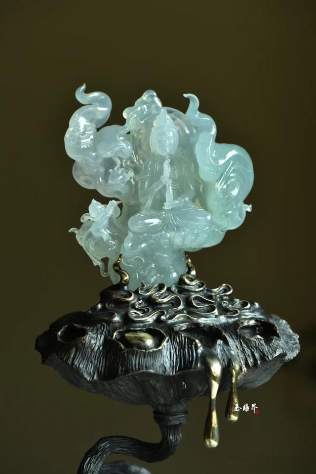 翡翠|晴到透心凉！翡翠天空之蓝，雕刻之美