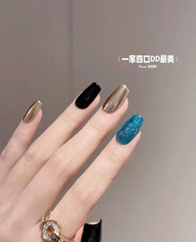 黑色美甲卷出高级感!秋冬美甲新花样!