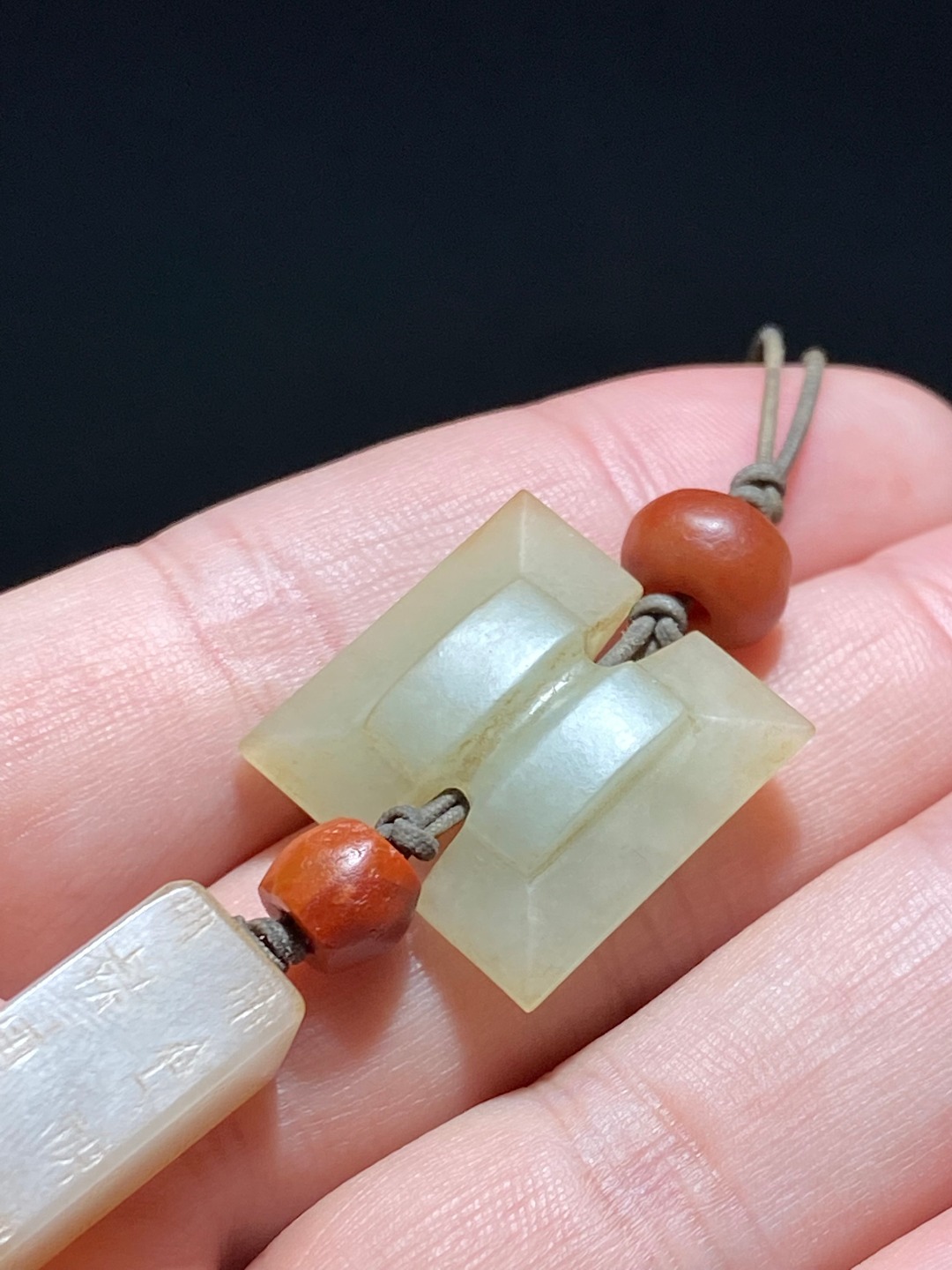 和田玉籽料|明以前 和田玉籽料 白玉 三宝 串饰