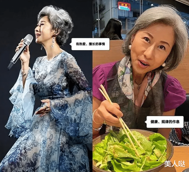 62岁叶倩文亲自示范：白发不染黑，不穿老年装，到老都优雅