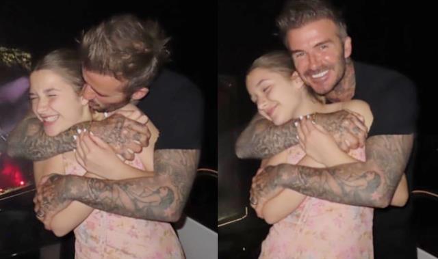 哈珀·贝克汉姆|贝克汉姆紧抱女儿!11岁小七长大,穿吊带裙好美,与妮可拉自拍