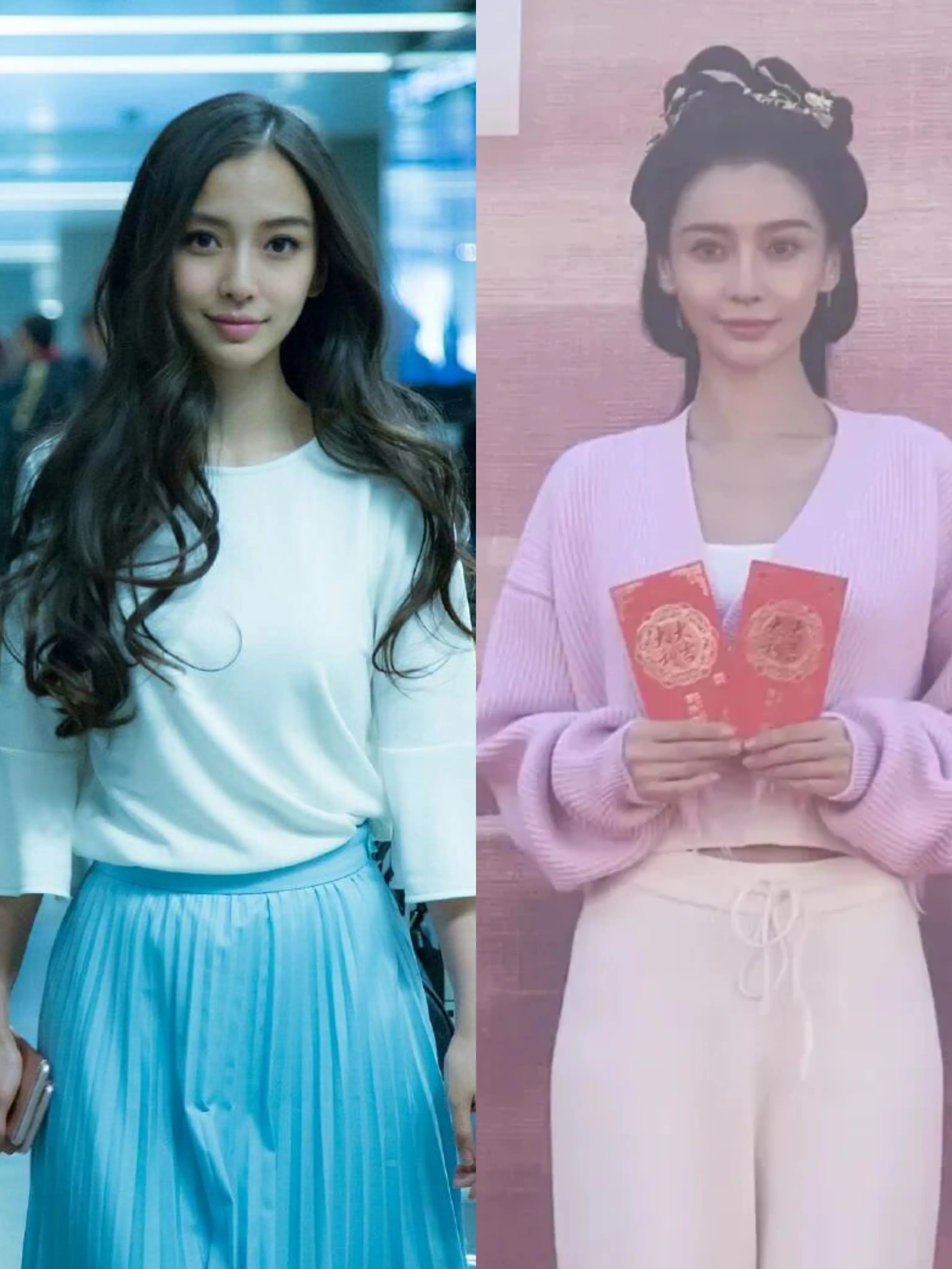 Angelababy|baby现身老态尽显苹果肌下滑严重人中变得更长了