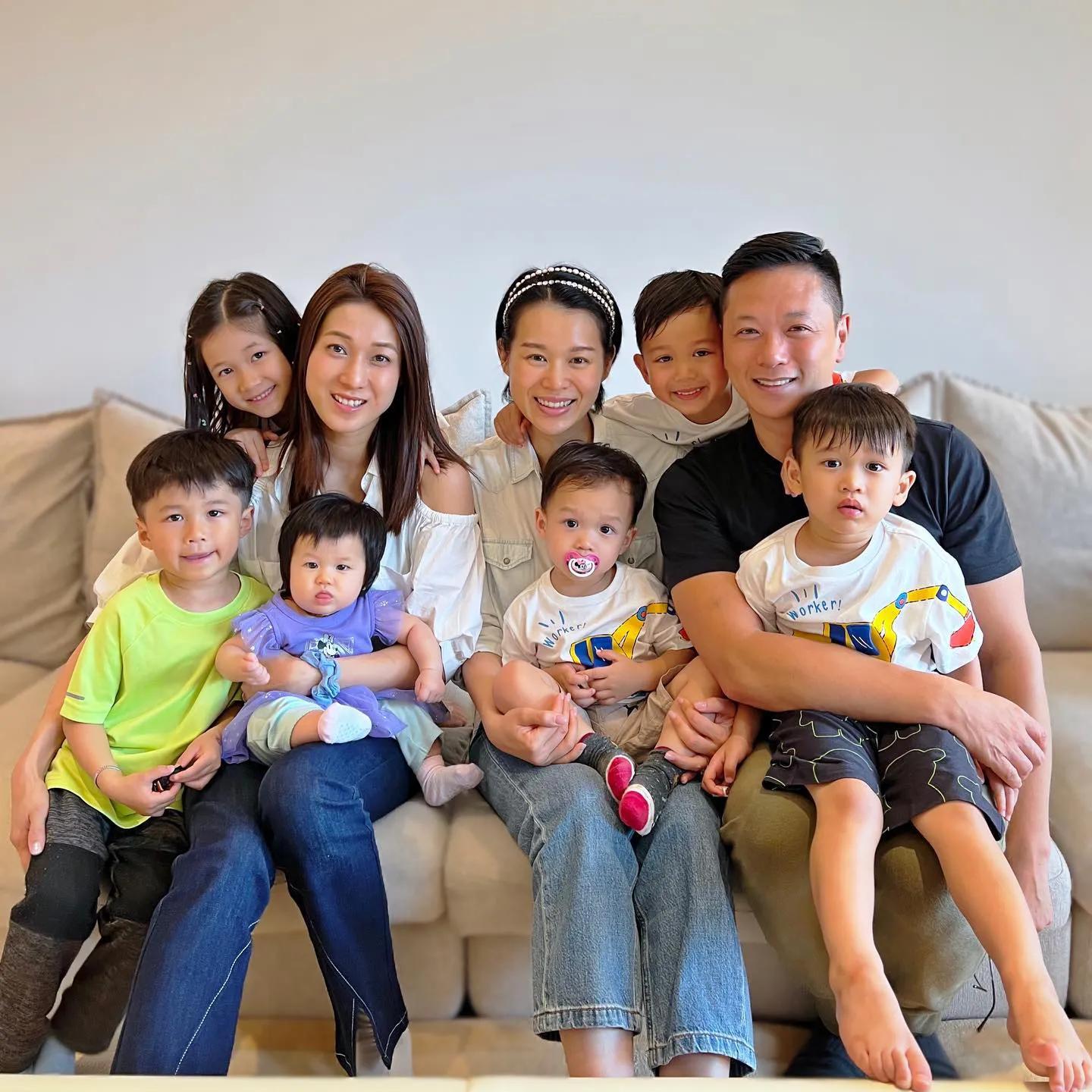 杨超越|钟嘉欣胡杏儿两家聚会,两女神都是三娃妈妈,和6孩子同框好热闹