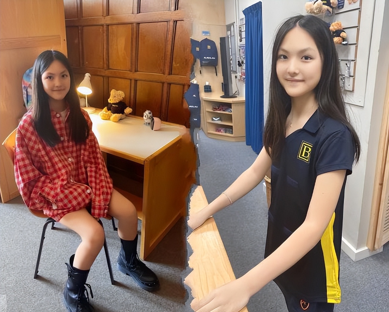 王诗龄和闺蜜晒辣妹装，闺蜜因背景墙被骂心机重，网友：下手挺狠