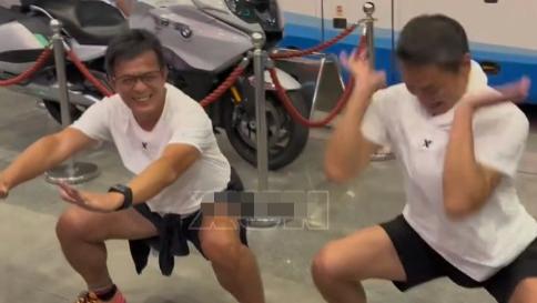 黄日华、何家劲比赛蹲马步，年逾六旬体能惊人，吕良伟更加厉害